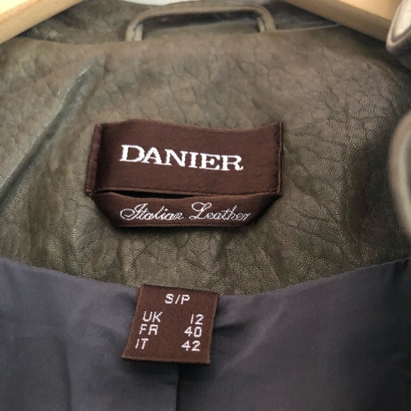 Danier genuine leather moto jacket, size small - Picture 5 of 6